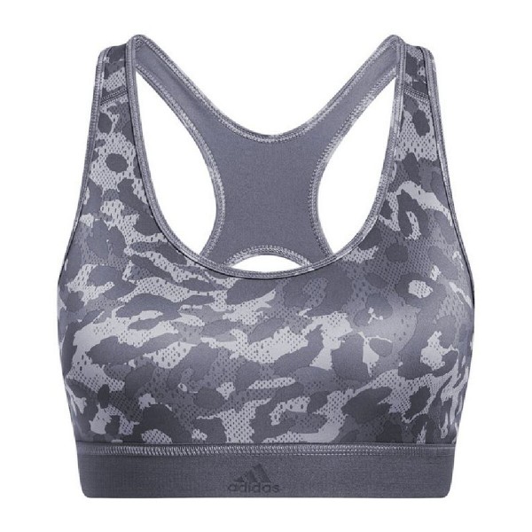 Αθλητικό σουτιέν Adidas Believe This Medium Support Σκούρο γκρίζο