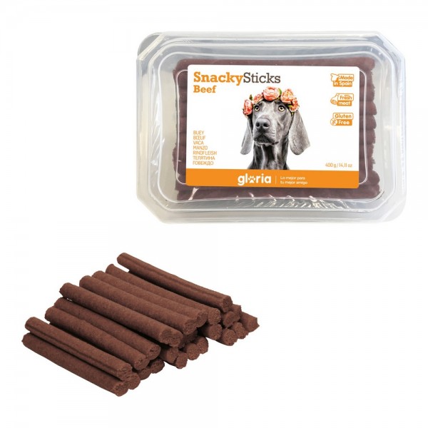 Σνακ για τον Σκύλο Gloria Snackys Sticks Βόδι Μπάρες (350 g)