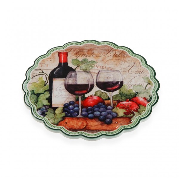 Σουπλά Versa Στρόγγυλο Κρασί Κεραμικά φελλός (20 x 20 cm)