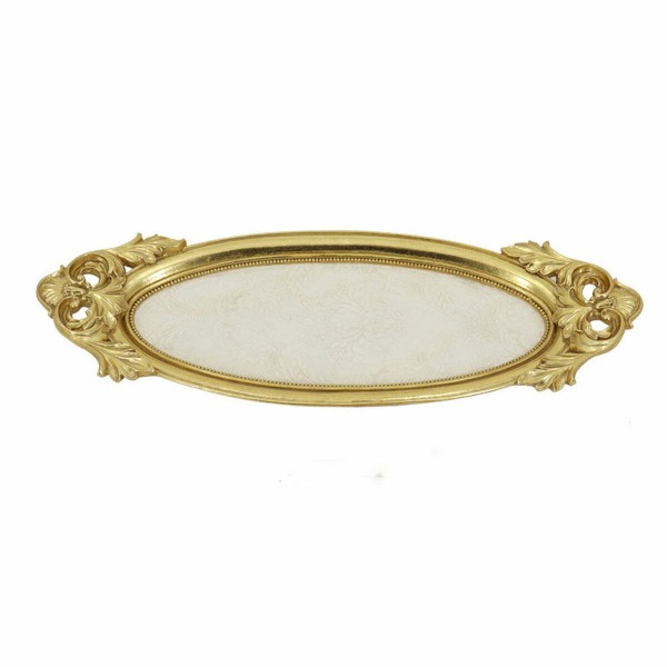 Δίσκος DKD Home Decor Καθρέφτης Χρυσό Ρητίνη (38.5 x 13.6 x 3.5 cm)